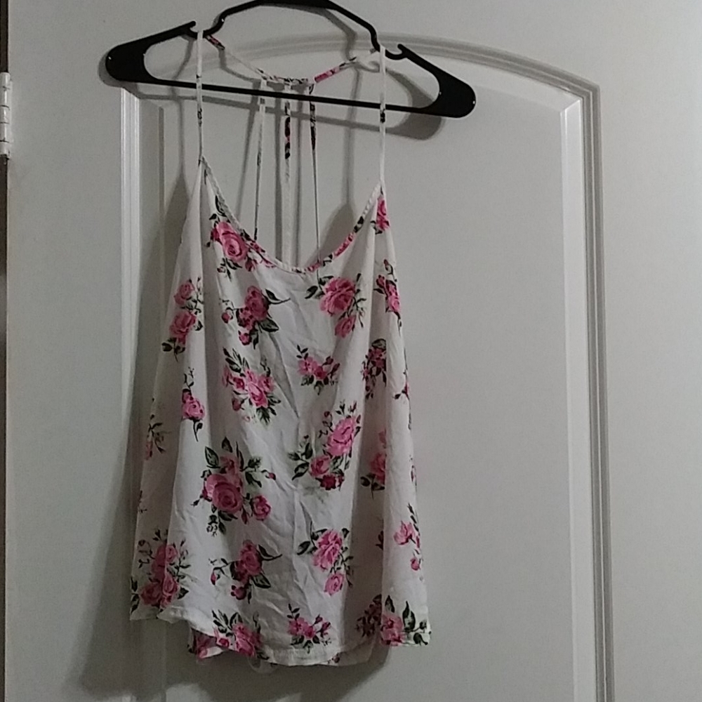 Woman's top pink floral